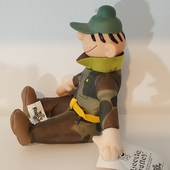 Beetle Bailey Sarge Plush Doll Toy vinyl Face - Picture 3 of 8